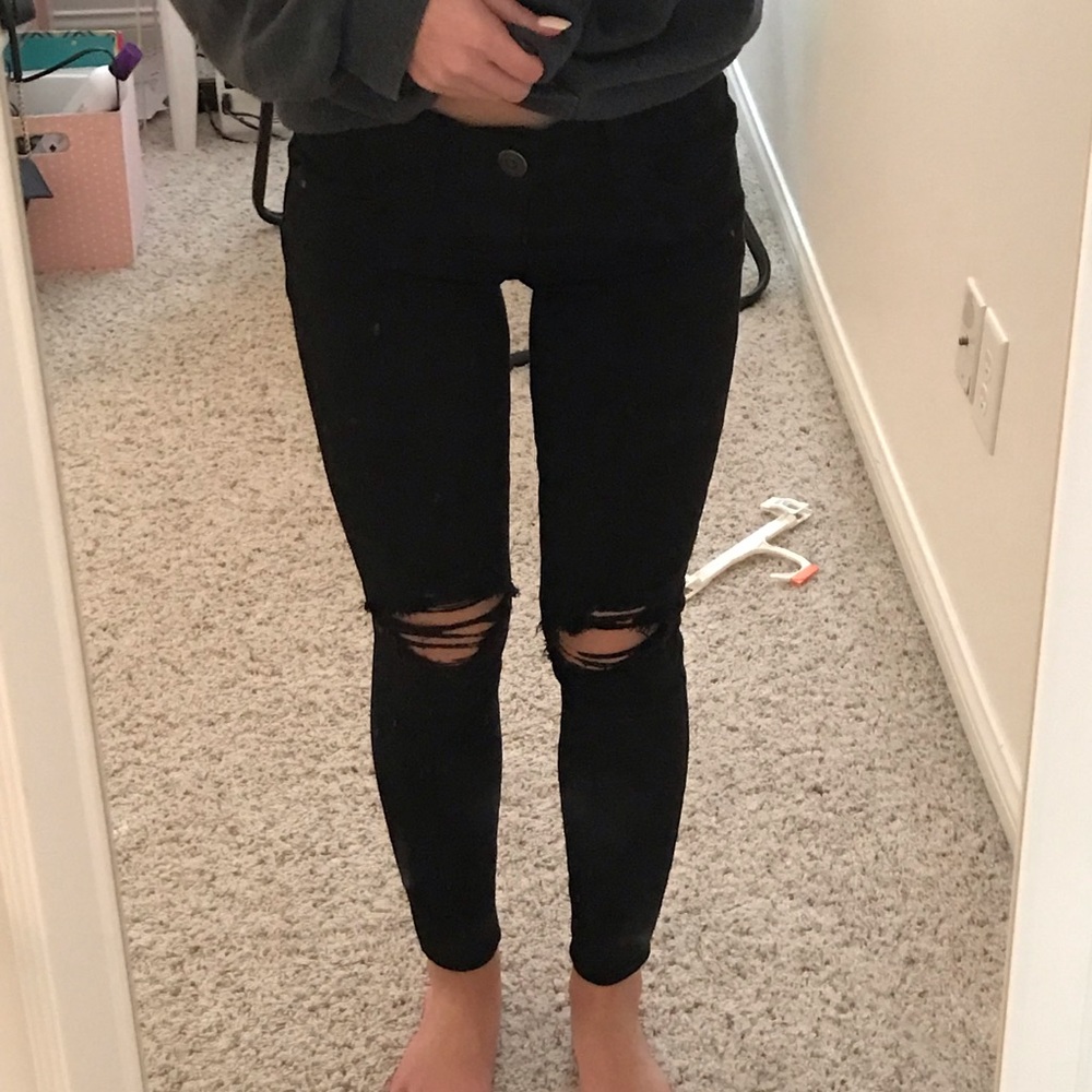 american eagle outfitters black jeans size 00